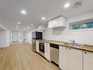 Modern kitchen with white cabinetry, quartz countertops, and stainless steel dishwasher.