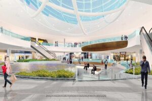 Interior of Erin Mills Town Centre featuring the central shopping concourse.